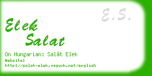 elek salat business card